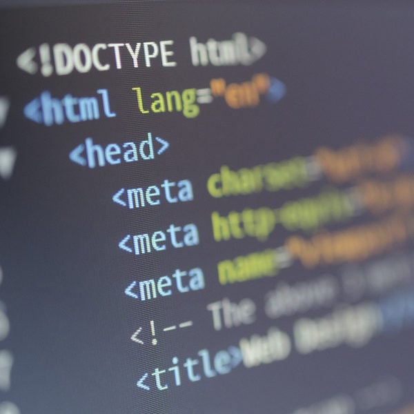 html and css web design code for developers