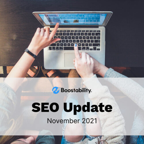 november 2021 seo update graphic