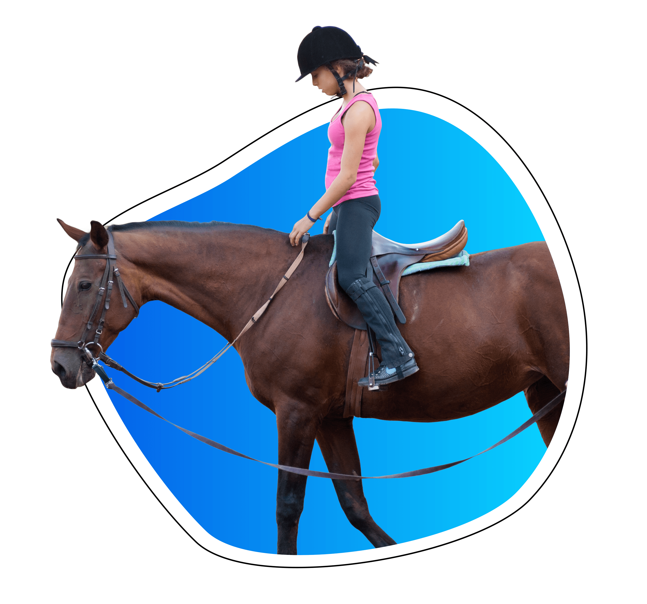 girl riding horse -hoofbeats